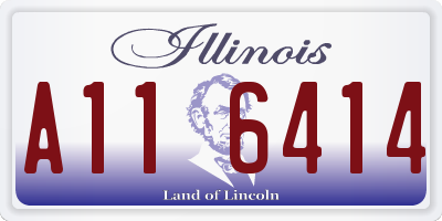 IL license plate A116414
