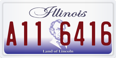 IL license plate A116416