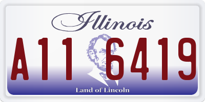 IL license plate A116419