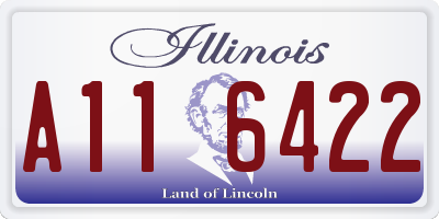 IL license plate A116422