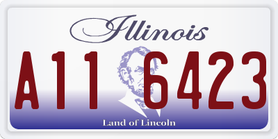IL license plate A116423