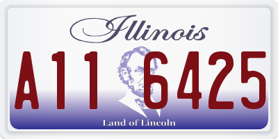 IL license plate A116425