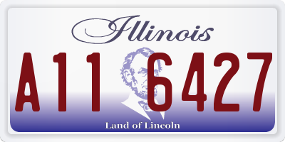 IL license plate A116427
