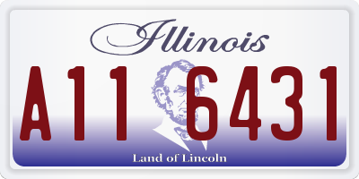 IL license plate A116431