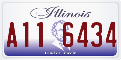 IL license plate A116434