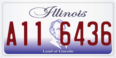 IL license plate A116436