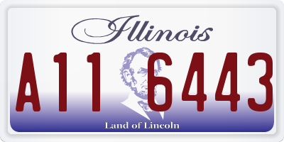 IL license plate A116443