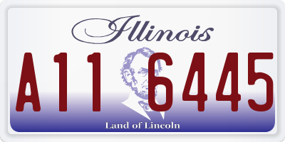 IL license plate A116445