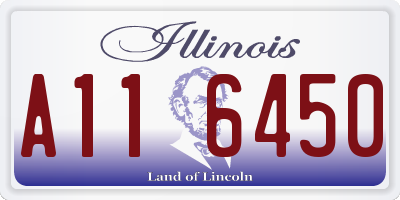 IL license plate A116450