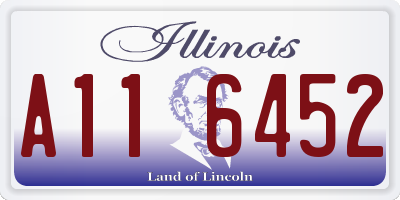 IL license plate A116452