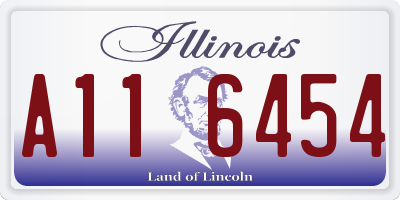 IL license plate A116454