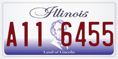 IL license plate A116455
