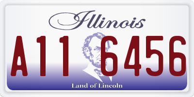 IL license plate A116456
