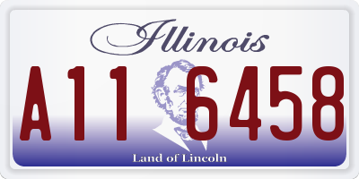 IL license plate A116458