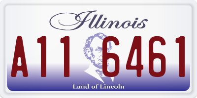 IL license plate A116461
