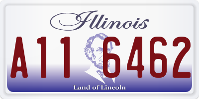 IL license plate A116462