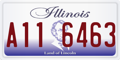 IL license plate A116463