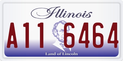 IL license plate A116464