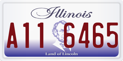 IL license plate A116465