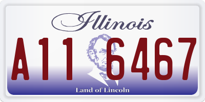 IL license plate A116467