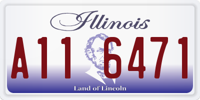 IL license plate A116471