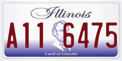 IL license plate A116475