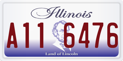 IL license plate A116476