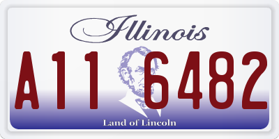 IL license plate A116482