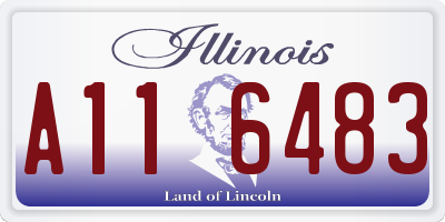 IL license plate A116483