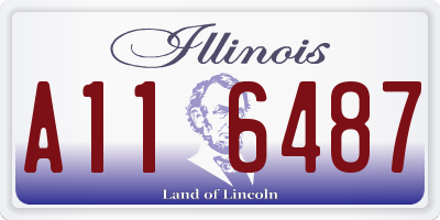 IL license plate A116487