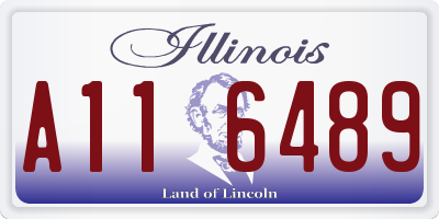 IL license plate A116489