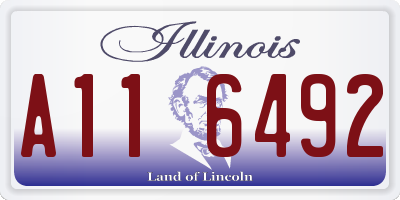 IL license plate A116492