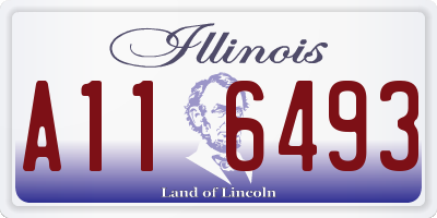 IL license plate A116493