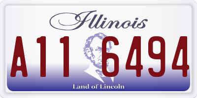 IL license plate A116494