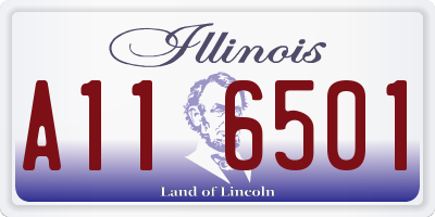 IL license plate A116501
