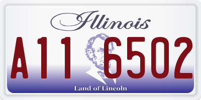 IL license plate A116502
