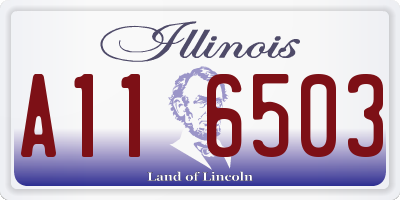 IL license plate A116503