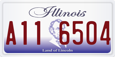 IL license plate A116504