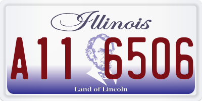 IL license plate A116506