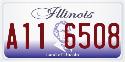 IL license plate A116508