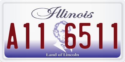 IL license plate A116511