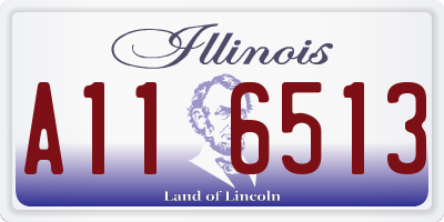 IL license plate A116513