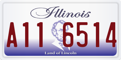 IL license plate A116514