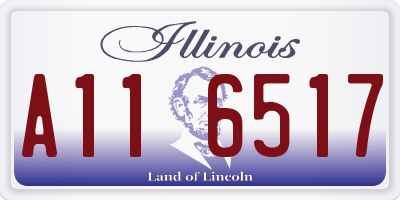IL license plate A116517