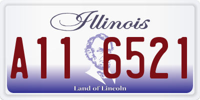 IL license plate A116521