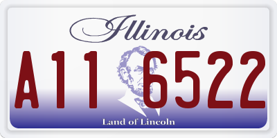 IL license plate A116522