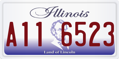 IL license plate A116523