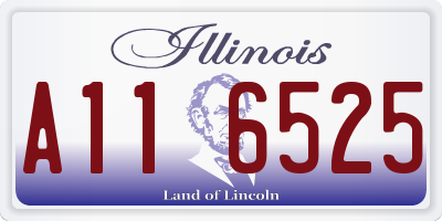 IL license plate A116525