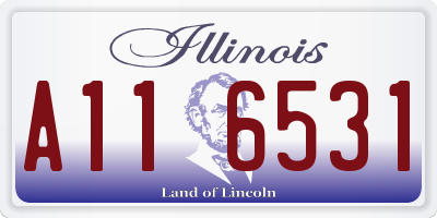 IL license plate A116531