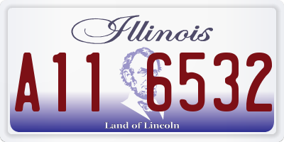 IL license plate A116532